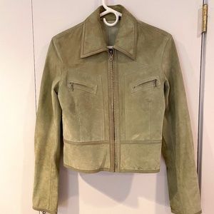Suede green jacket